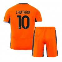 Fotballdrakt Barn Inter Milan Lautaro Martinez #10 Tredjedraktsett 2023-24 Kortermet (+ Korte bukser)